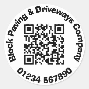 Pegatina Redonda Bloquear trabajadores de grabación y conducción co