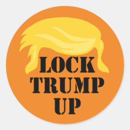 Pegatina Redonda Bloquear Trump Up