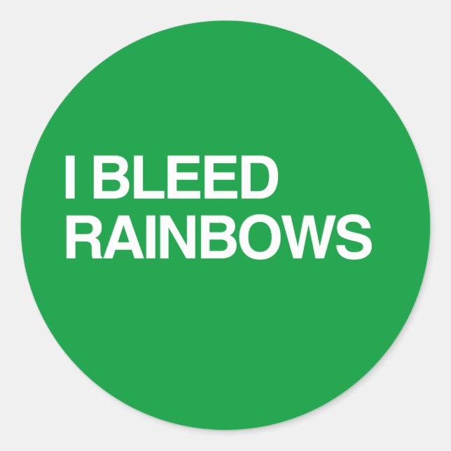 PEGATINA REDONDA BLOQUEÉ RAINBOWS (Anverso)