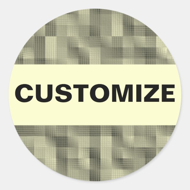 Pegatina Redonda Bloques (Anverso)