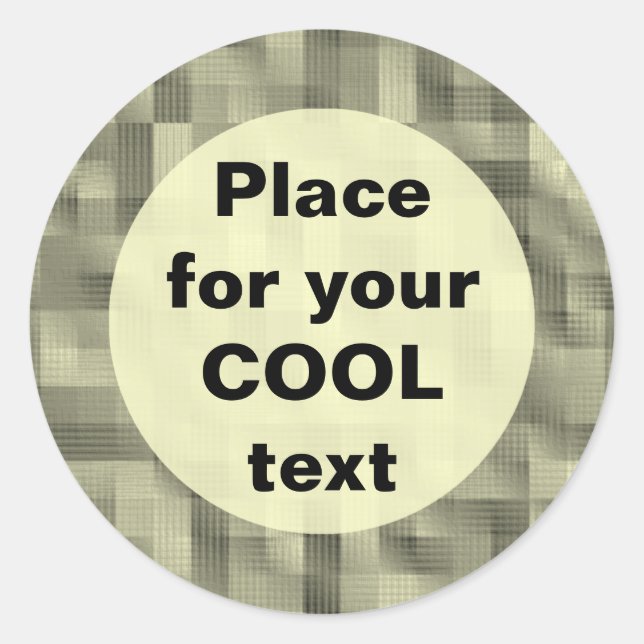 Pegatina Redonda Bloques - Plantilla redonda (Anverso)