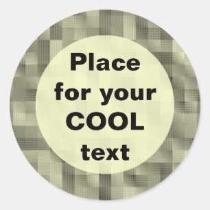 Pegatina Redonda Bloques - Plantilla redonda