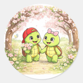Pegatina Redonda Blossom Walk