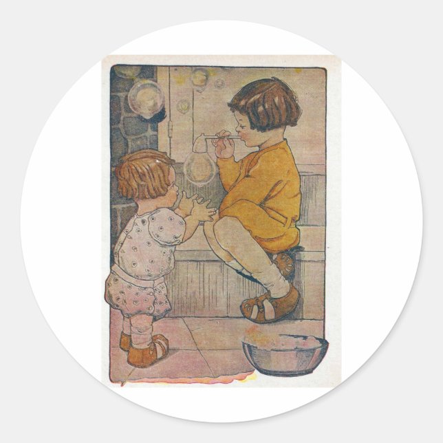 Pegatina Redonda Blow Burbys (Anverso)