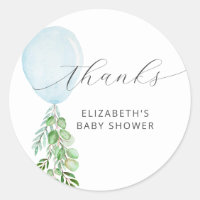 Blue Balloon Baby Shower Gracias