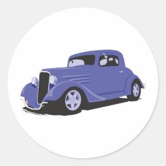 Pegatina Redonda Blue Coupe