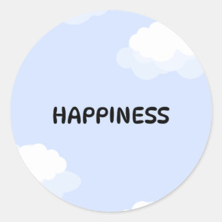 Pegatina Redonda Blue cute notebook