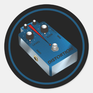 Pegatina Redonda Blue Distortion