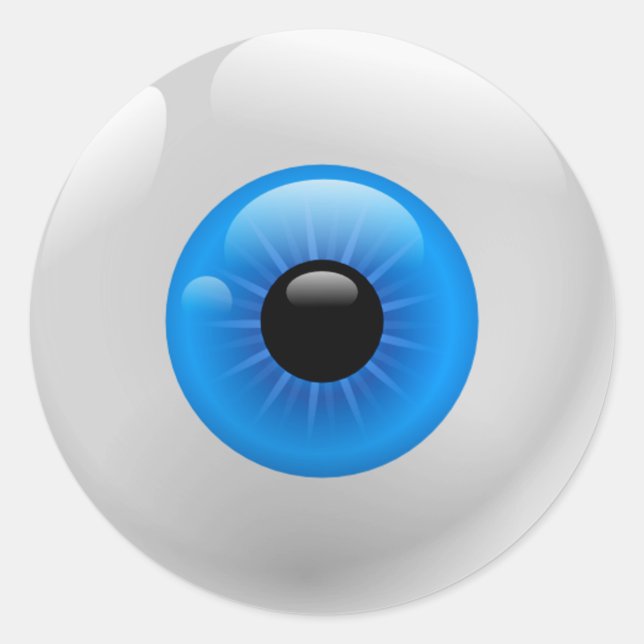 PEGATINA REDONDA BLUE EYE BALL (Anverso)