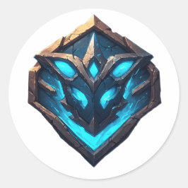 Pegatina Redonda Blue Frost Rune Emblem