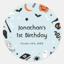 Blue Halloween Boy Birday Party