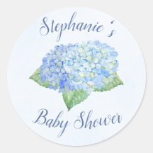 Blue Hydrangea Baby Shower Personalizado