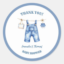 Blue Jean Denim Baby Shower Gracias