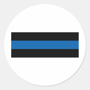 Pegatina Redonda Blue Line fino