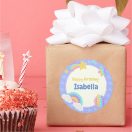 Pegatina Redonda Blue Pop It