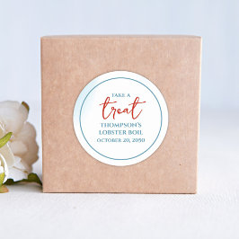 Pegatina Redonda Blue Por Favor Tome un Personalizado de Tratamient