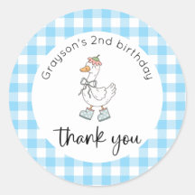 Blue Silly Goose Birday Gracias