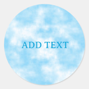 Pegatina Redonda Blue Sky and Cloud Art Personalizado