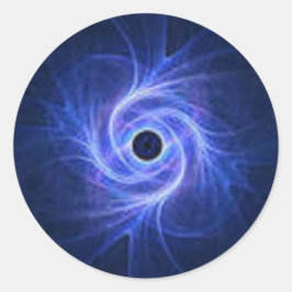 Pegatina Redonda Blue Swirl