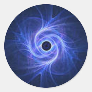 Pegatina Redonda Blue Swirl