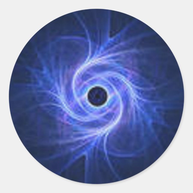 Pegatina Redonda Blue Swirl (Anverso)