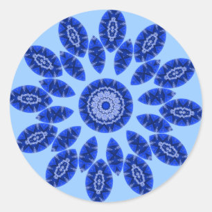 Pegatina Redonda Blue Tahoe Mandala