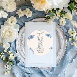 Pegatina Redonda Blue toile Easter