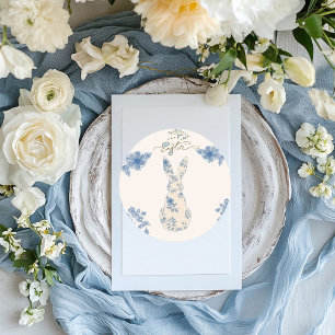 Pegatina Redonda Blue toile Easter