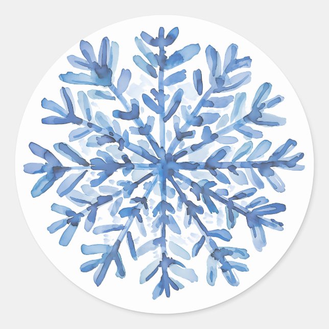 Pegatina Redonda Blue white stickers  (Anverso)