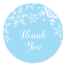 Blue Winter Baby Shower Snowflakes