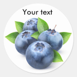 Pegatina Redonda Blueberries