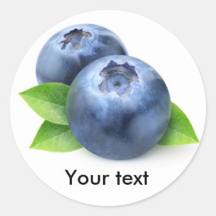 Pegatina Redonda Blueberries