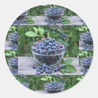 Pegatina Redonda Blueberries Chefs cocina saludable Desayuno Ensala