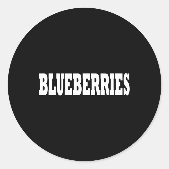 Pegatina Redonda Blueberries Costume Halloween (Anverso)