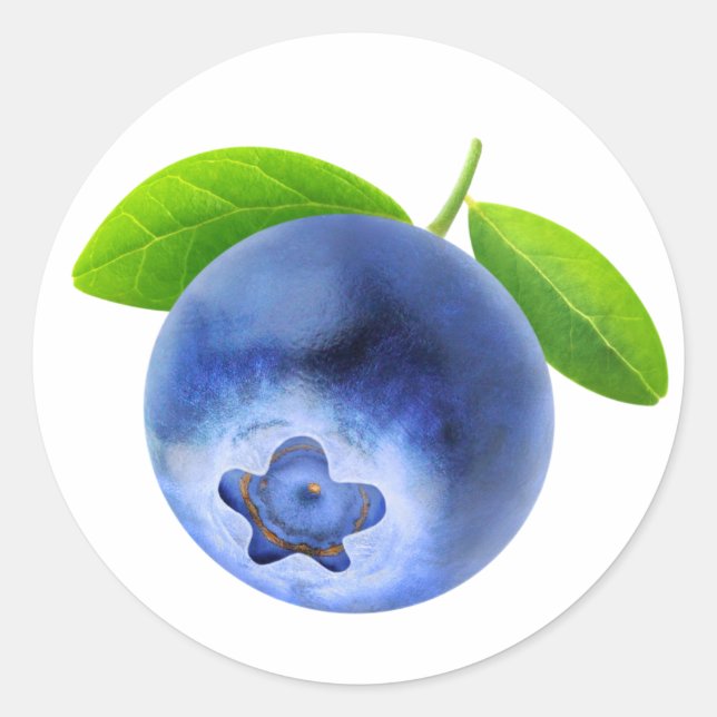 Pegatina Redonda Blueberry (Anverso)