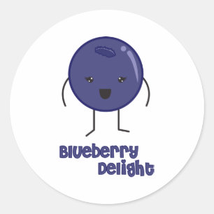 Pegatina Redonda Blueberry