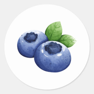 Pegatina Redonda Blueberry