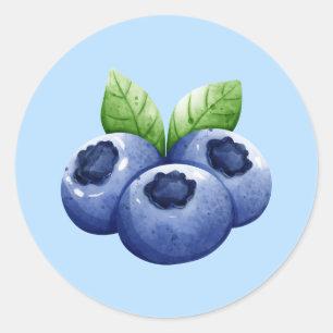 Pegatina Redonda Blueberry