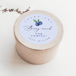 Pegatina Redonda Blueberry Muchas gracias por venir