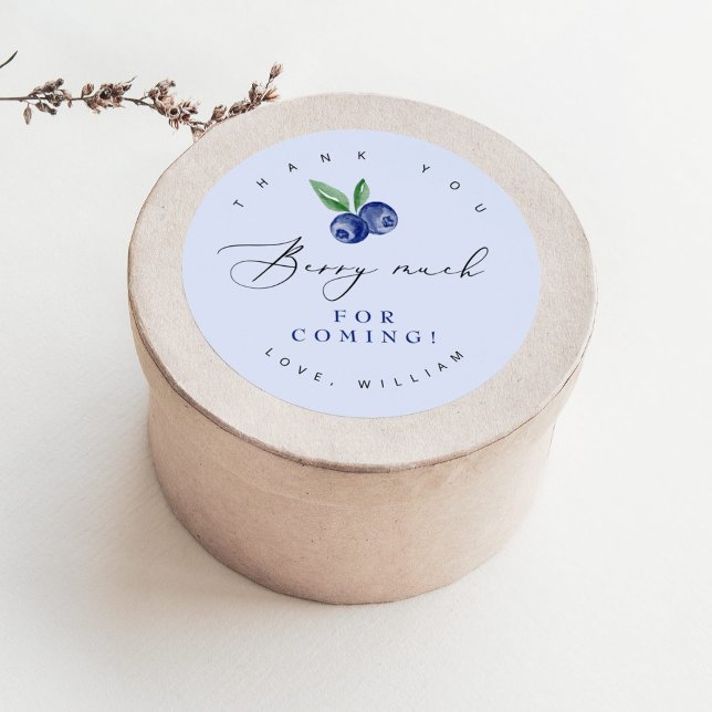 Pegatina Redonda Blueberry Muchas gracias por venir (Subido por el creador)