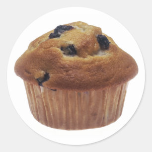 Pegatina Redonda Blueberry Muffin