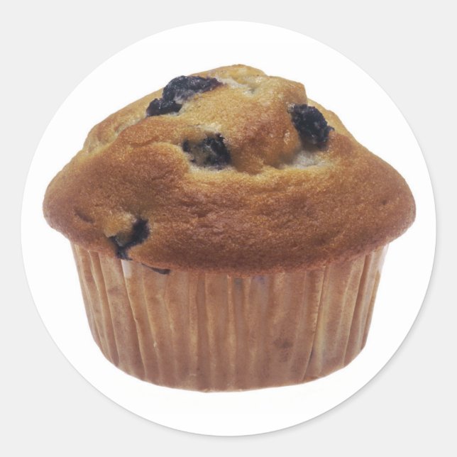 Pegatina Redonda Blueberry Muffin (Anverso)