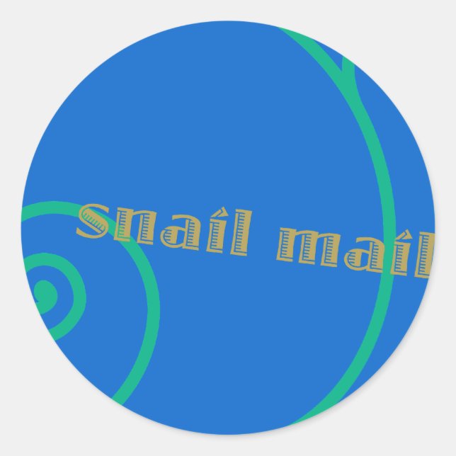 Pegatina Redonda Blueberry Snail Mail (Anverso)