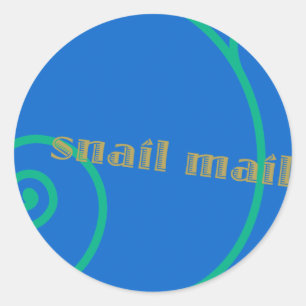 Pegatina Redonda Blueberry Snail Mail