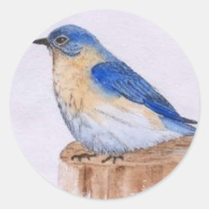 Pegatina Redonda Bluebird