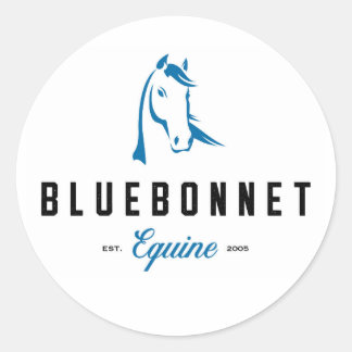 Pegatina Redonda Bluebonnet Equine Stickers