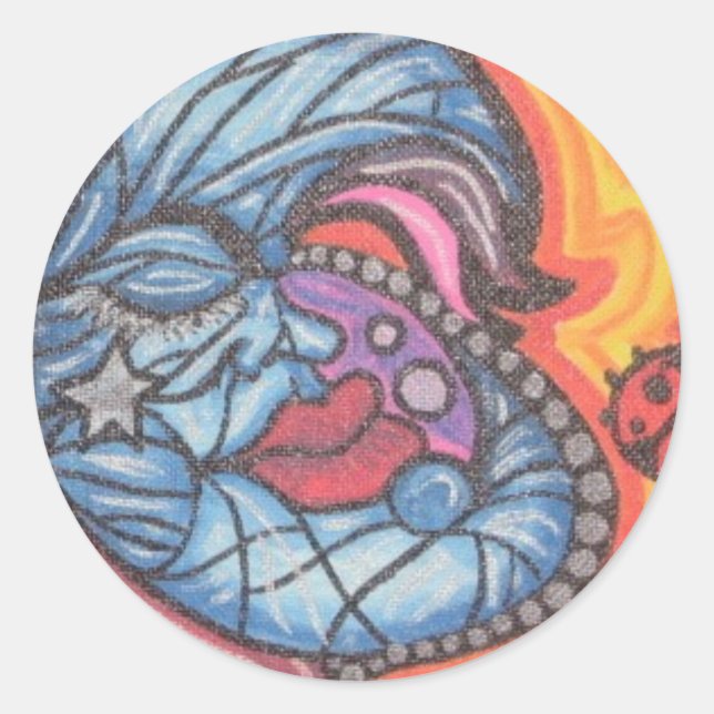 Pegatina Redonda BlUeMoOn (Anverso)