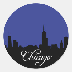 Pegatina Redonda Blues de Chicago