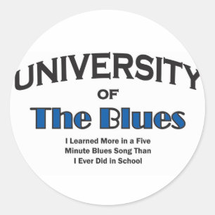 Pegatina Redonda blues musical