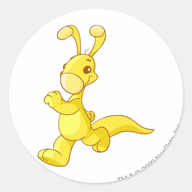 Pegatina Redonda Blumaroo Gold (Anverso)